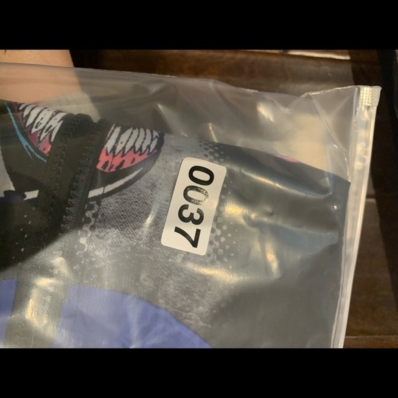 Marvel Spiderman Venom Graphic Blue Hooded Windbreaker Jacket Mens LarMNew - Picture 7 of 7